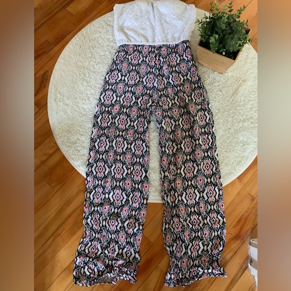 Boho Patterned Wide-Leg Jumpsuit